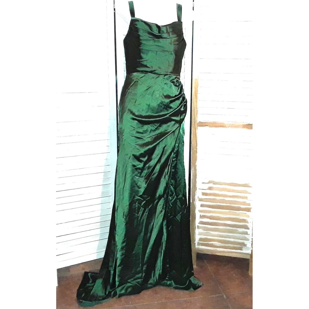 Wear Your Love Women's Maxi Gown Sleeveless Thigh High Front Slit Boning NO SIZE